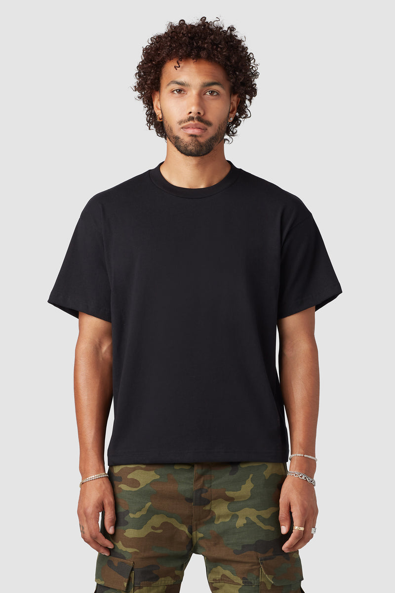Cropped Tee / Black | UNI/FORM - uniformla.com