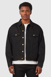 RELAXED TYPE III TRUCKER JACKET / BLACK RINSE