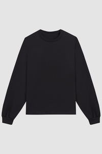 HEAVYWEIGHT CROPPED LONG SLEEVE / BLACK