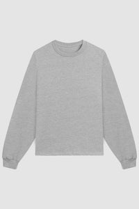 HEAVYWEIGHT CROPPED LONG SLEEVE / LIGHT HEATHER