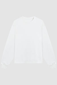 HEAVYWEIGHT CROPPED LONG SLEEVE / WHITE