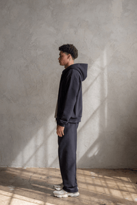 SOUVENIR FULL ZIP HOODIE / BLACK