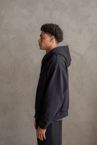 STUDIO FULL ZIP HOODIE / BLACK