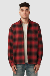 ABERDEEN RELAXED FLANNEL / RED X BLACK